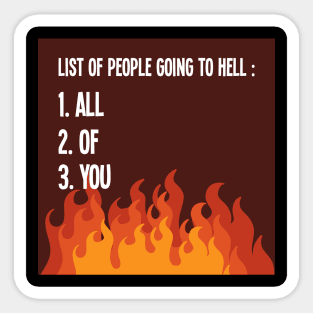 Hell List - For the dark side Sticker